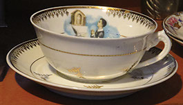 genuine french limoge Holy Communion cup & saucer set available from Dubois antiques your french antiques and vintage store tauranga New Zealand